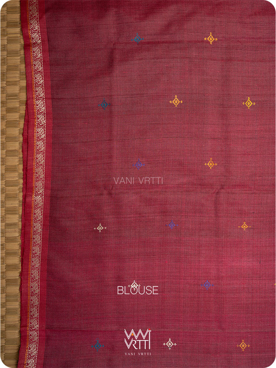 Mehendi Green Airavata Konark Handspun Tussar Silk Saree