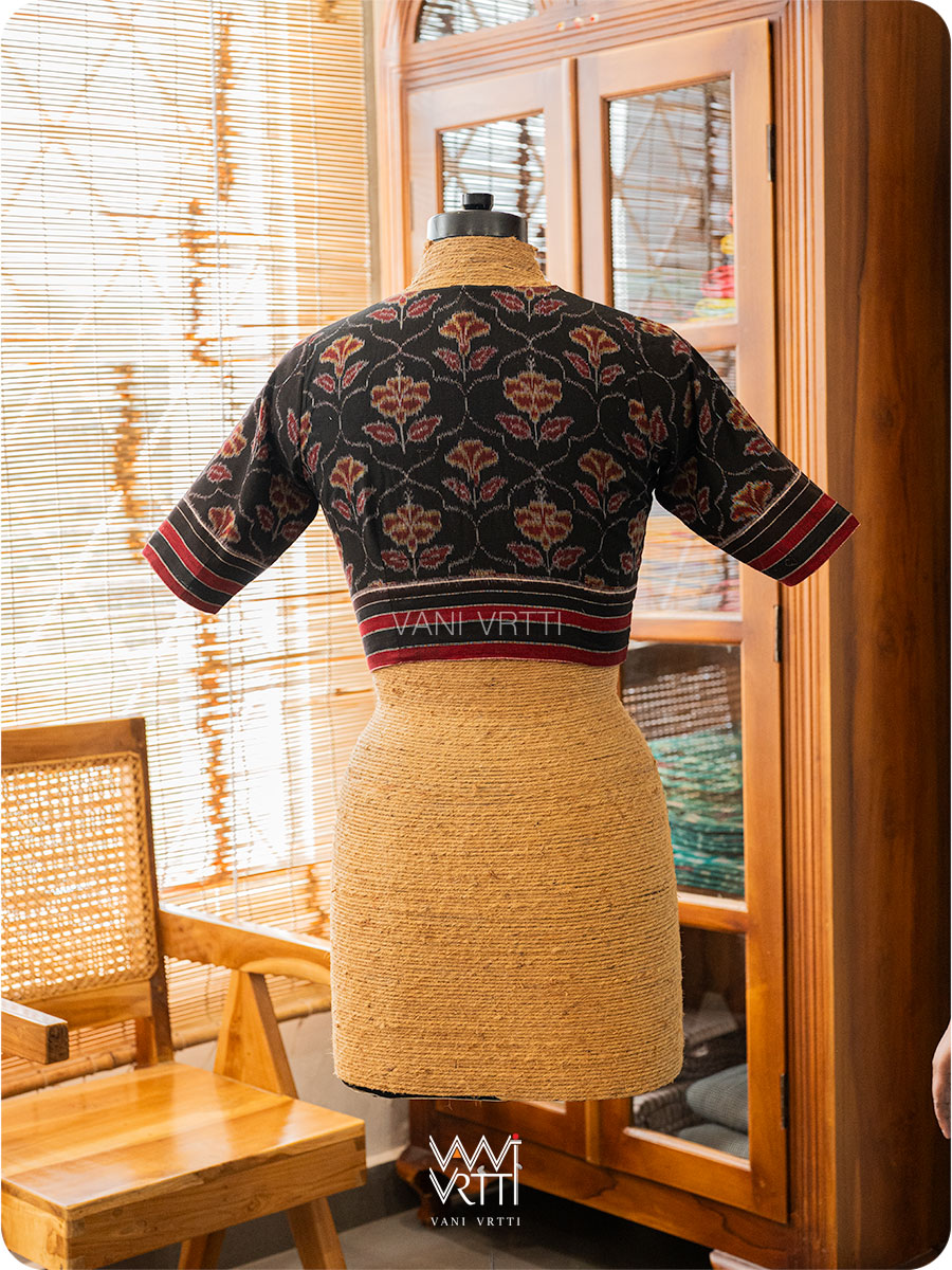Black Laal Jaba Cotton Ikat Blouse