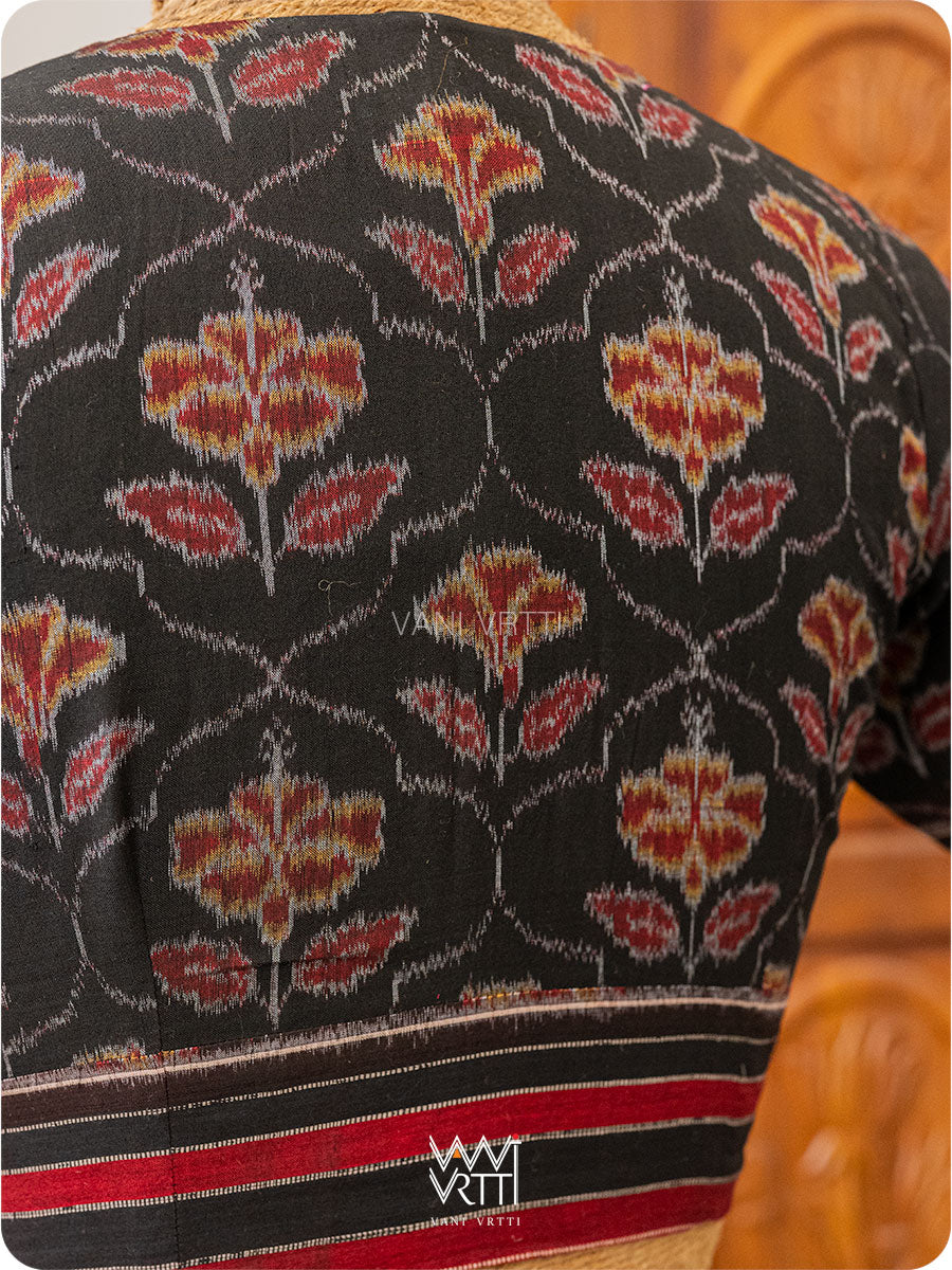 Black Laal Jaba Cotton Ikat Blouse