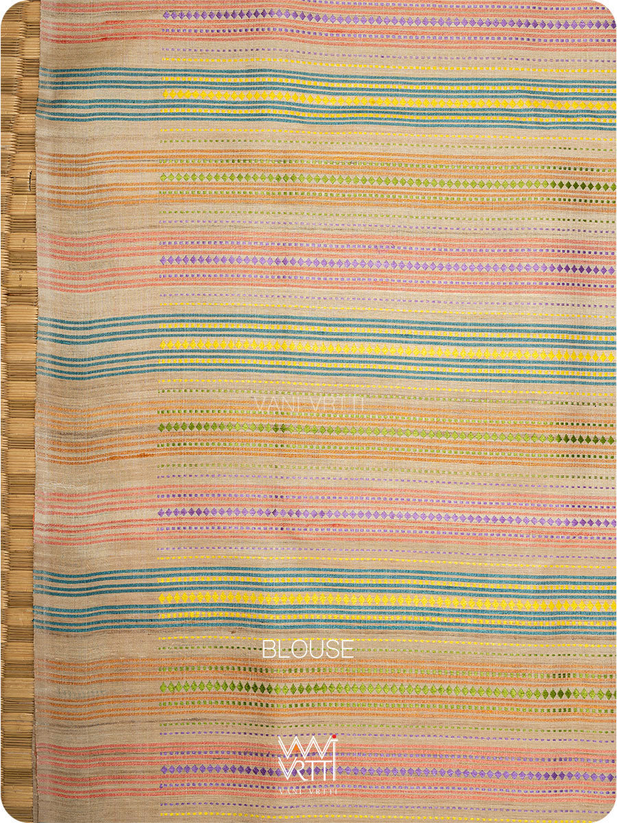 Off White Chilika Master Weave Exclusive Handspun Tussar Silk Saree