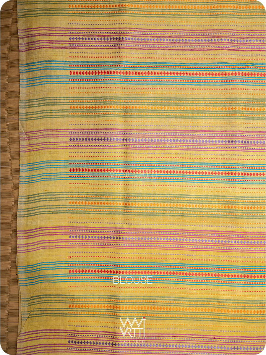 Yellow Chilika Master Weave Exclusive Handspun Tussar Silk Saree