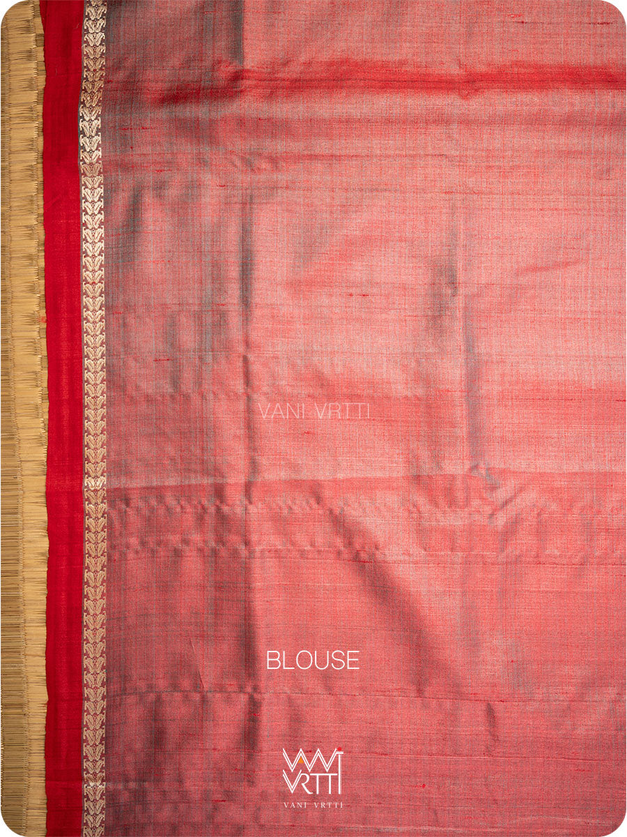 Sea Green Aziz Ikat Handspun Tussar Silk Saree