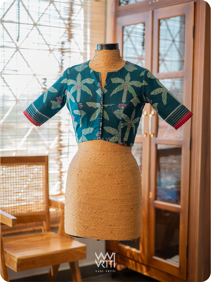 Banana Tree Ikat Cotton Blouse