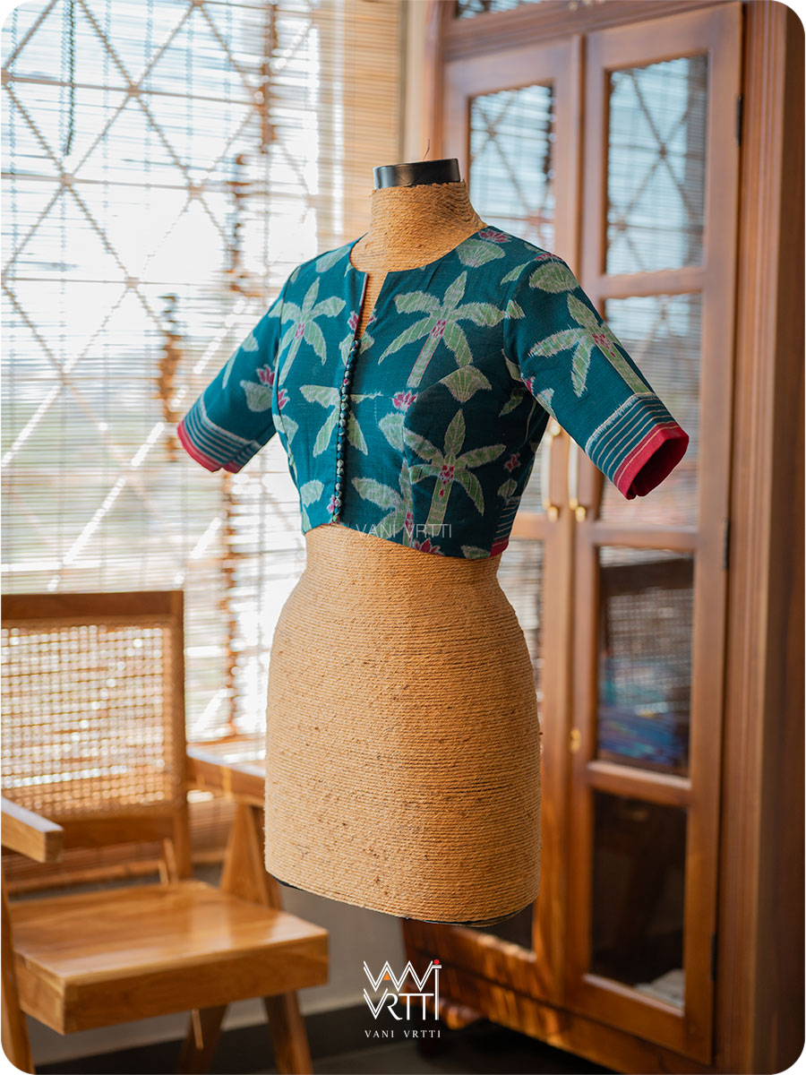 Banana Tree Ikat Cotton Blouse