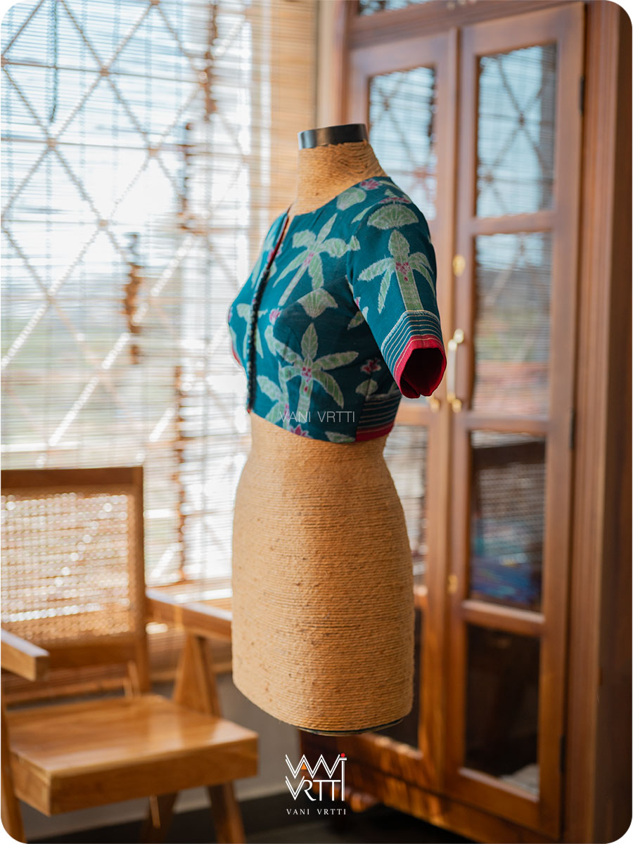 Banana Tree Ikat Cotton Blouse
