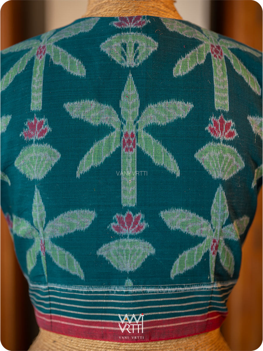 Banana Tree Ikat Yoke Cotton Blouse