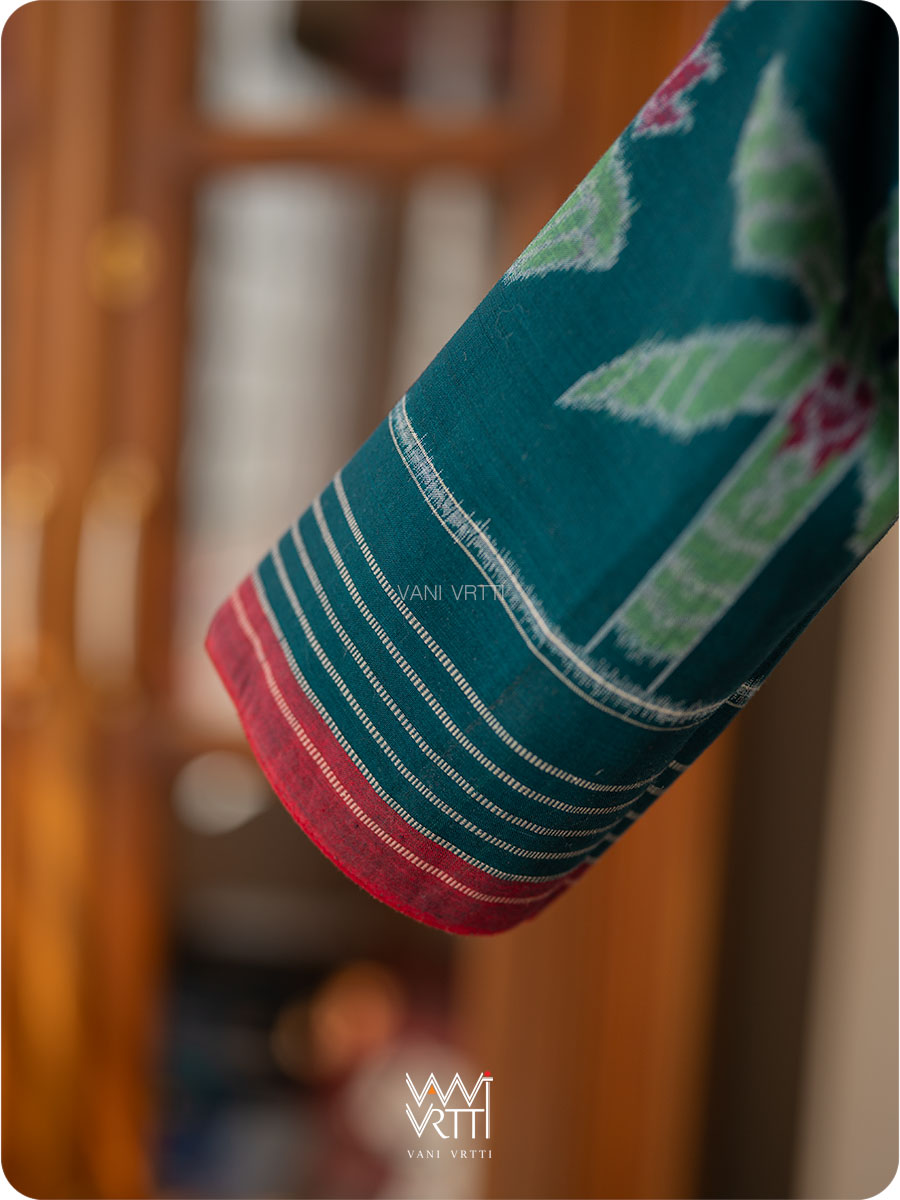 Banana Tree Ikat Yoke Cotton Blouse