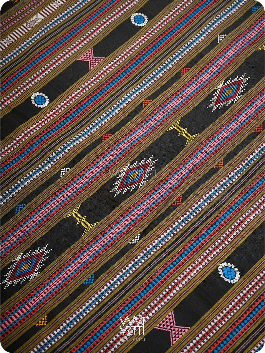 Black Cotton Ganjam Bomkai Saree