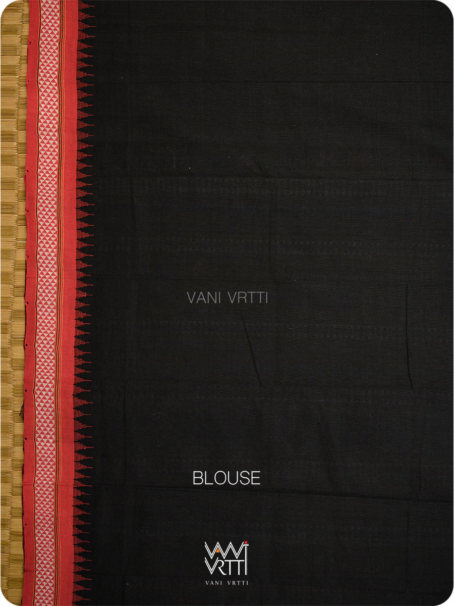 Black Cotton Ganjam Bomkai Saree