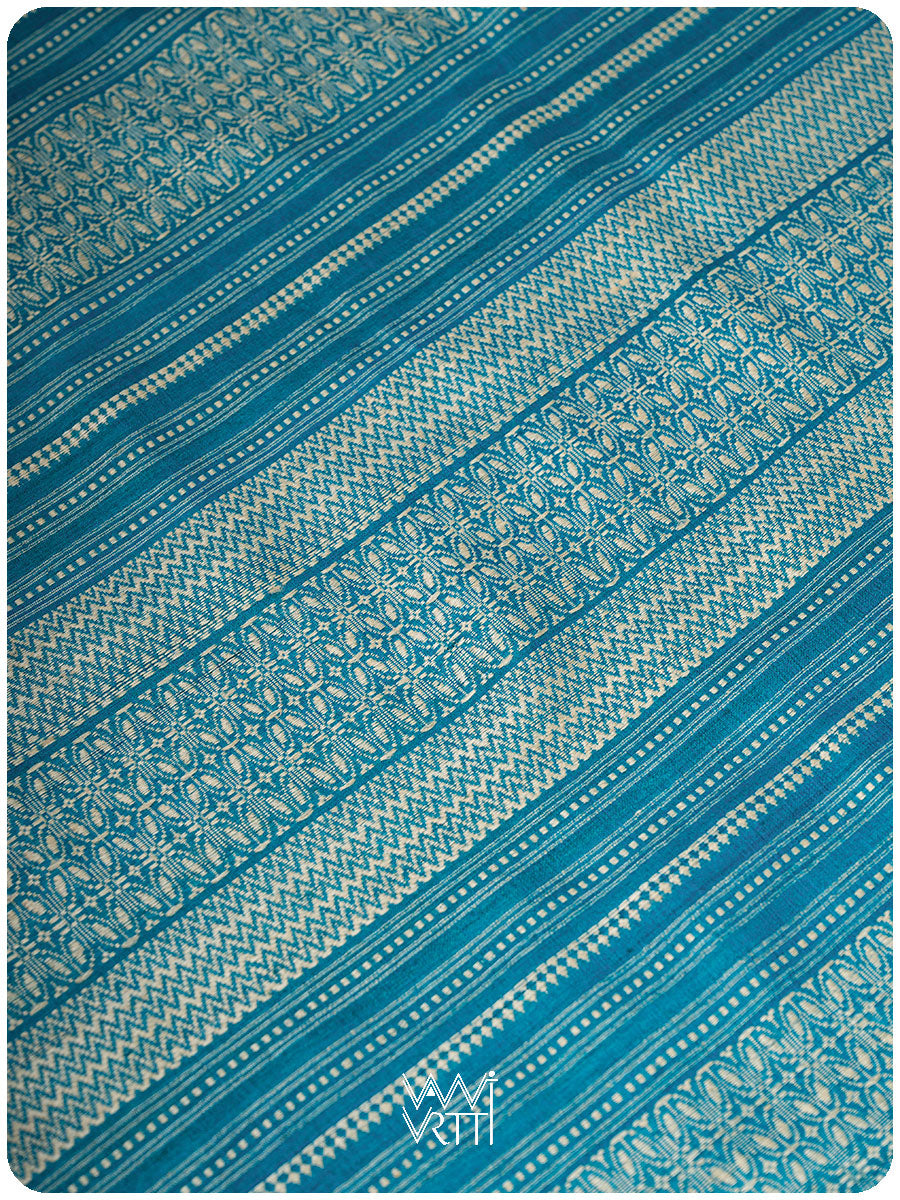 Purple Firozi Nabh Handspun Tussar Silk Saree