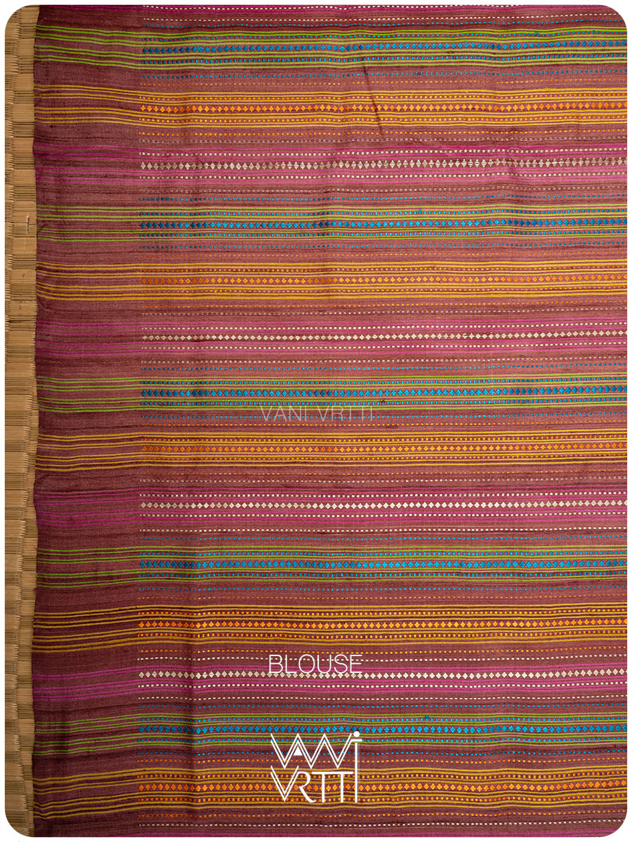 Deep Coffee Chilika Master Weave Exclusive Handspun Tussar Silk Saree