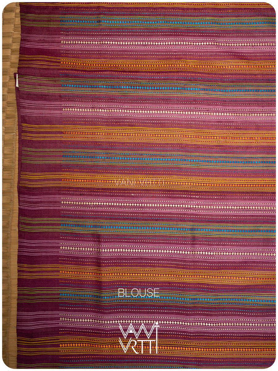 Deep Plum Pink Chilika Master Weave Exclusive Handspun Tussar Silk Saree