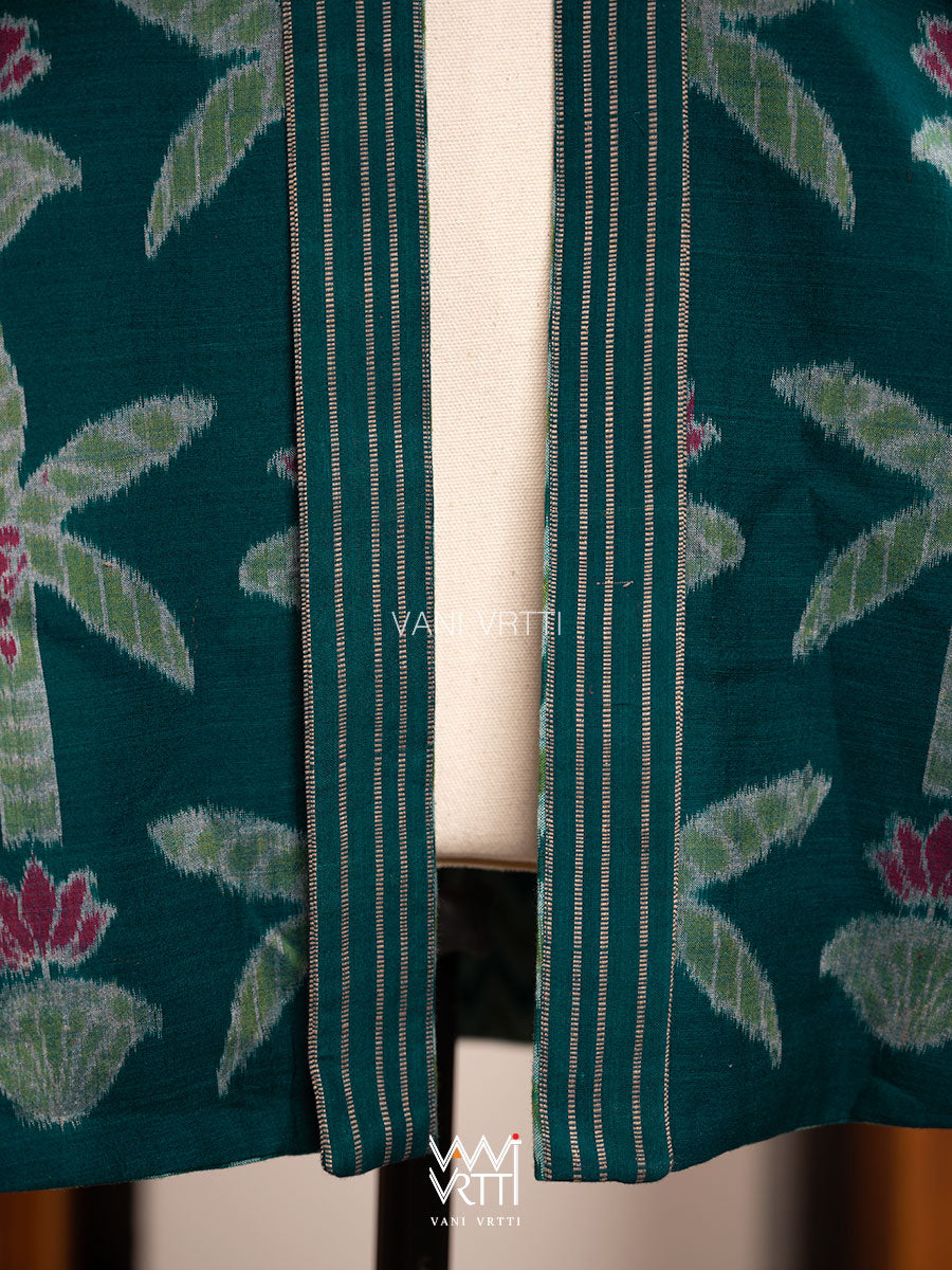 Banana Tree Reversible Zig Zag Ikat Kimono Collar Tunic Jacket
