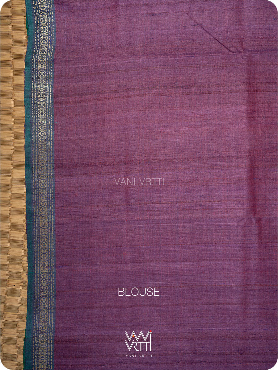 Mustard Yellow Aarush Handspun Tussar Silk Saree