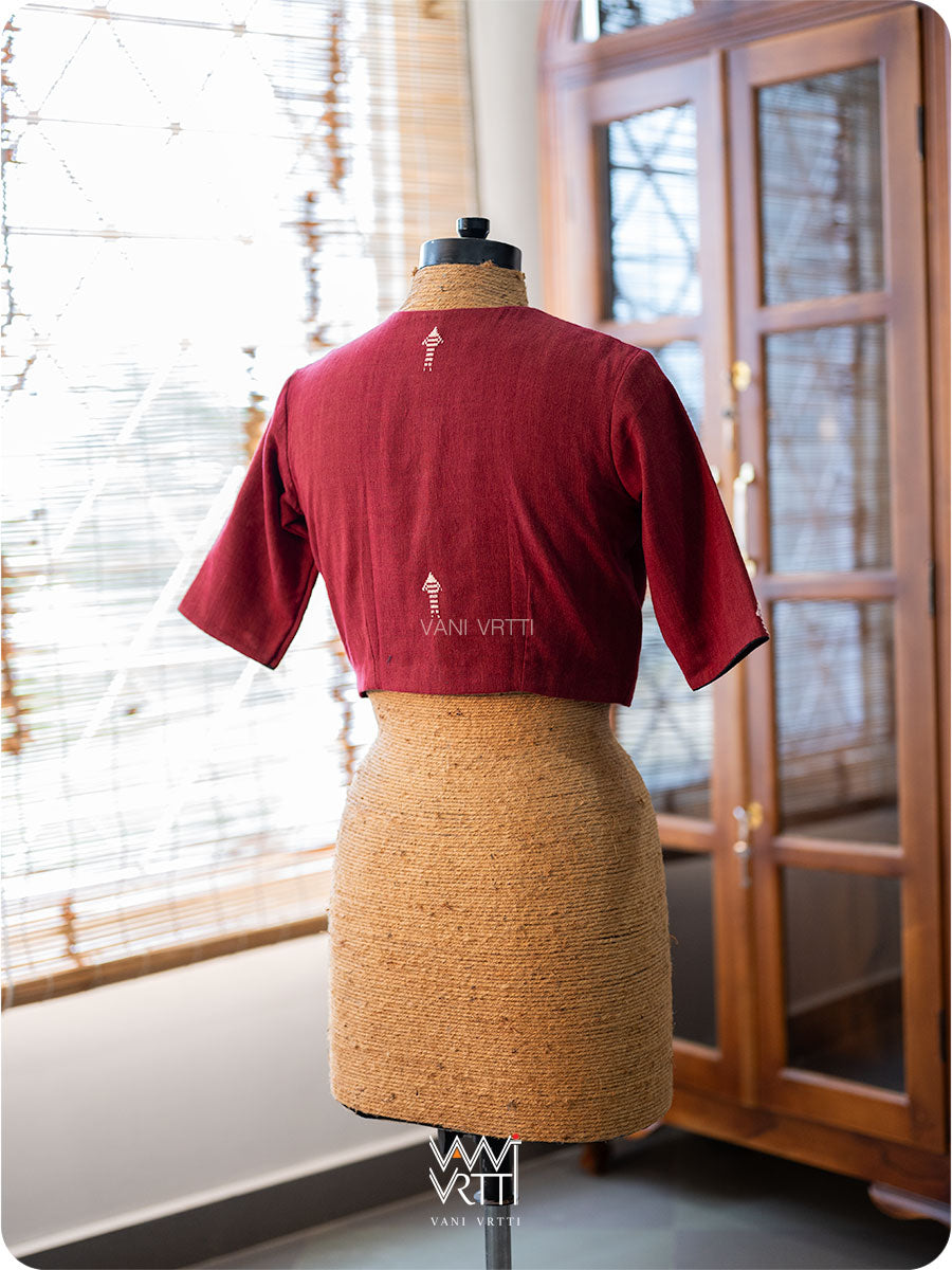 Laal Jaba Cotton Ikat with Madder Kotpad Cotton Blouse