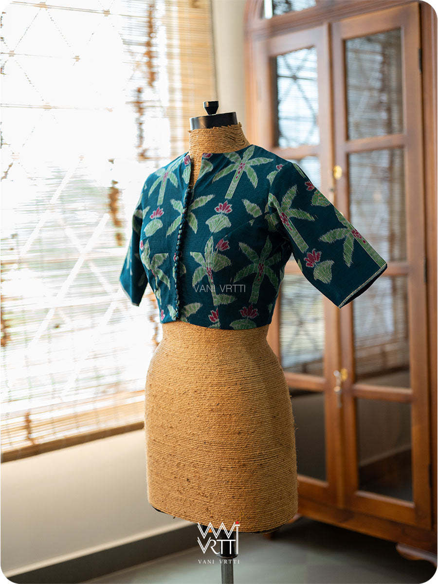 Banana Tree Ikat Cotton Blouse