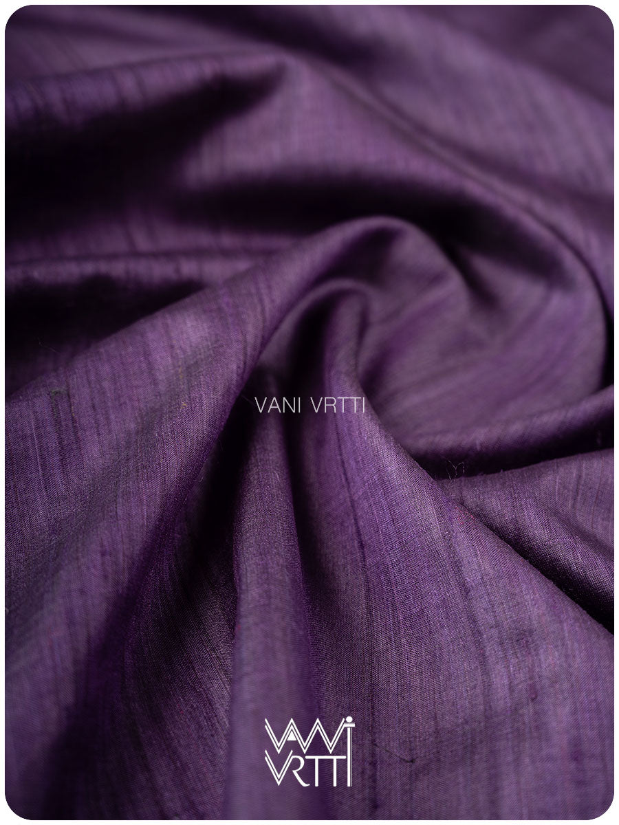 Purple Lime Yellow Ganga Jamuna Antara Handspun Tussar Silk Saree