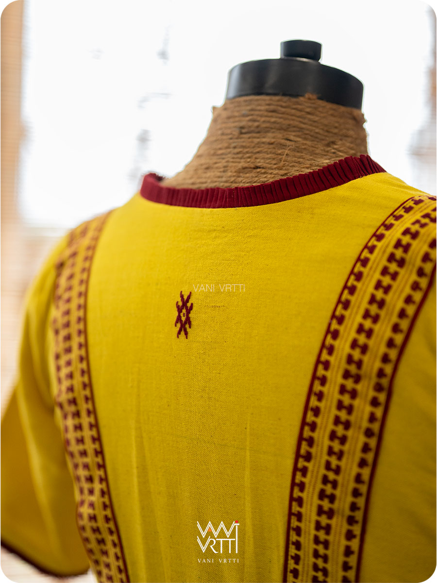 Haldi Yellow Handwoven Kotpad Cotton Blouse