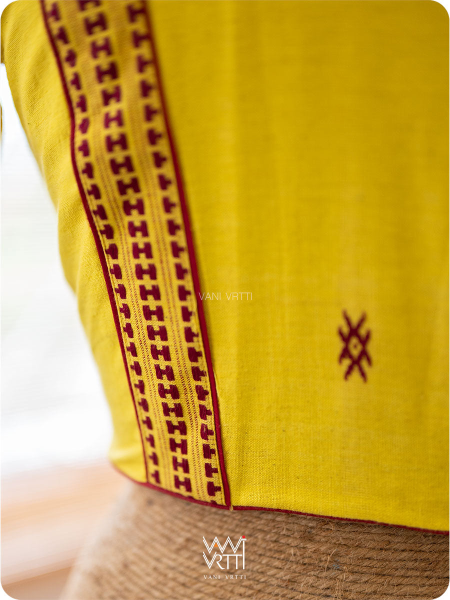 Haldi Yellow Handwoven Kotpad Cotton Blouse