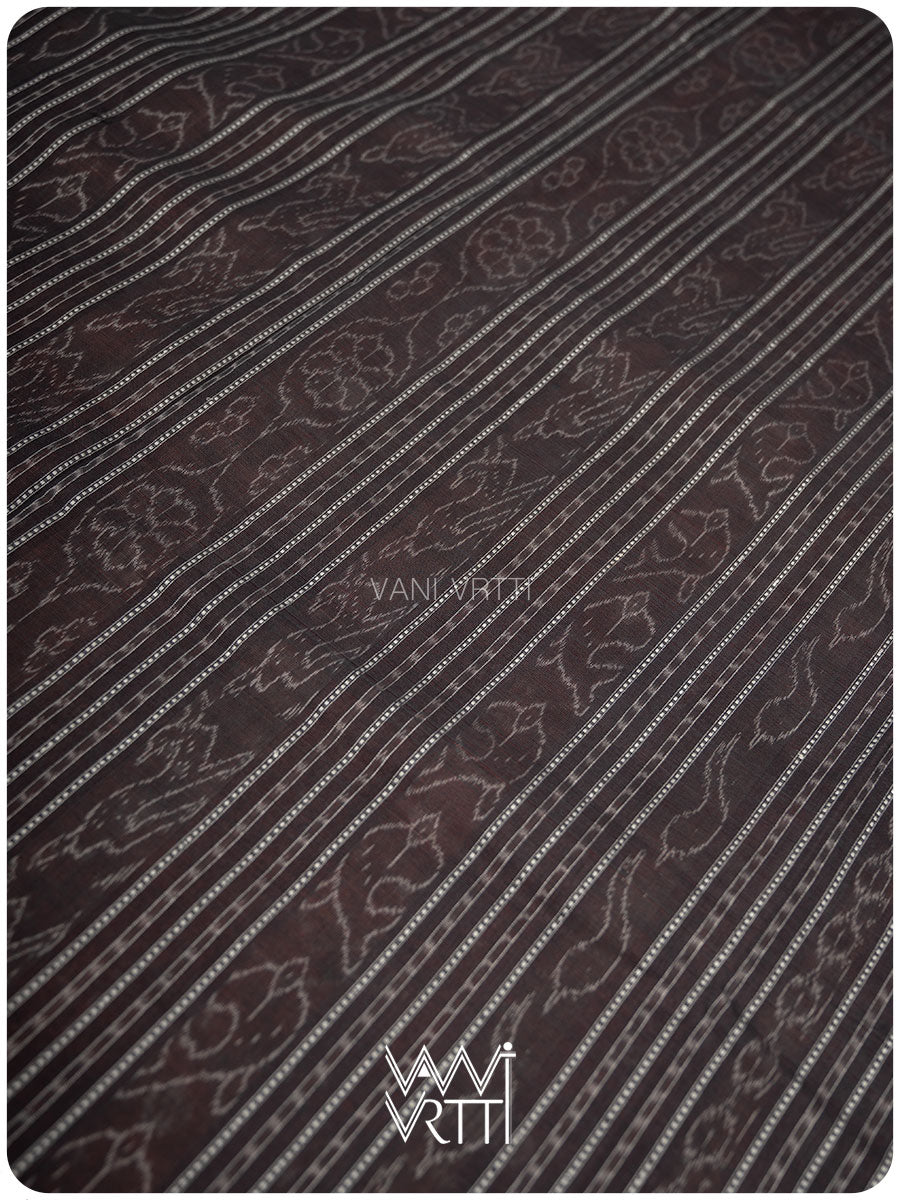 Manjistha Red Hiran Pakshi Natural Dyed Cotton Ikat Saree