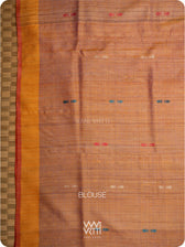 Brownish Purple Ananta Handspun Tussar Silk Sari