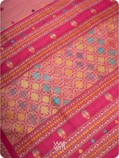 Old Rose Pink Nightingale Master Weave Exclusive Handspun Tussar Silk Saree