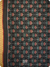 Black Laal Jaba Single Ikat Fine Cotton Saree