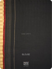 Black Laal Jaba Single Ikat Fine Cotton Saree