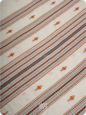 Off White Orange Natural Dyed Kotpad Cotton Saree