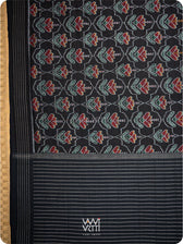 Black Laal Jaba Single Ikat Fine Cotton Saree