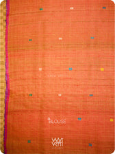 Chikoo Orange Red Purple Anjana Handspun Tussar Silk Saree