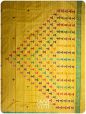 Lemon Yellow Deomali Kondha Handspun Tussar Silk Saree