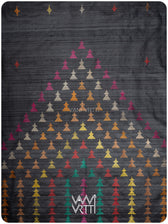 Slate Black Deomali Kondha Handspun Tussar Silk Sari