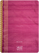 Mango Yellow Pink Matsya Kachhap Handspun Tussar Silk Saree