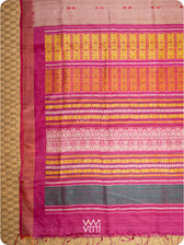 Peach Pink Ananta Handspun Tussar Silk Saree