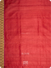 Orange Red Anjana Handspun Tussar Silk Saree