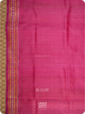 Off White Cream Pink Purple Ganga Jamuna Ananta Tussar Silk Saree