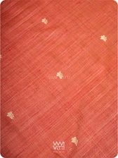 Coral Red Nabh Butterfly Handspun Tussar Silk Saree
