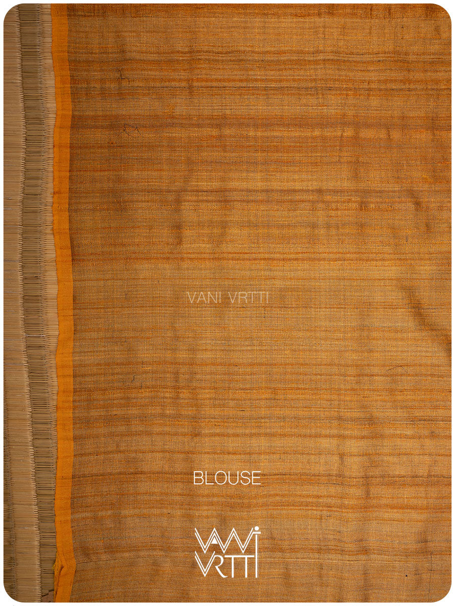 Wine Pink Antara Handspun Tussar Silk Saree