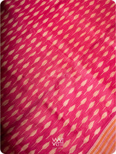 Magenta Pink Kadamba Ikat Handspun Tussar Silk Saree
