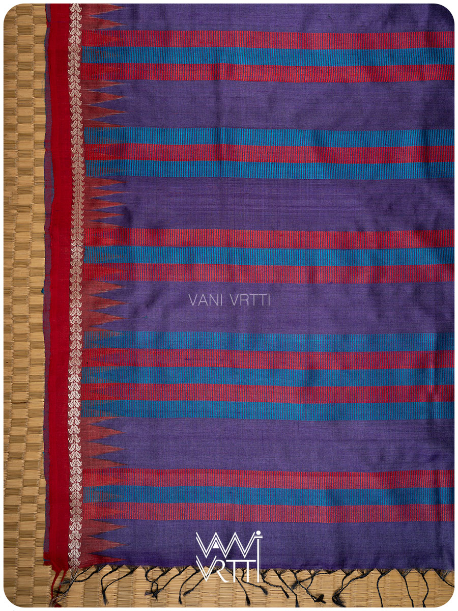 Deep Baingani Tribal Kondha Handspun Tussar Silk Sari