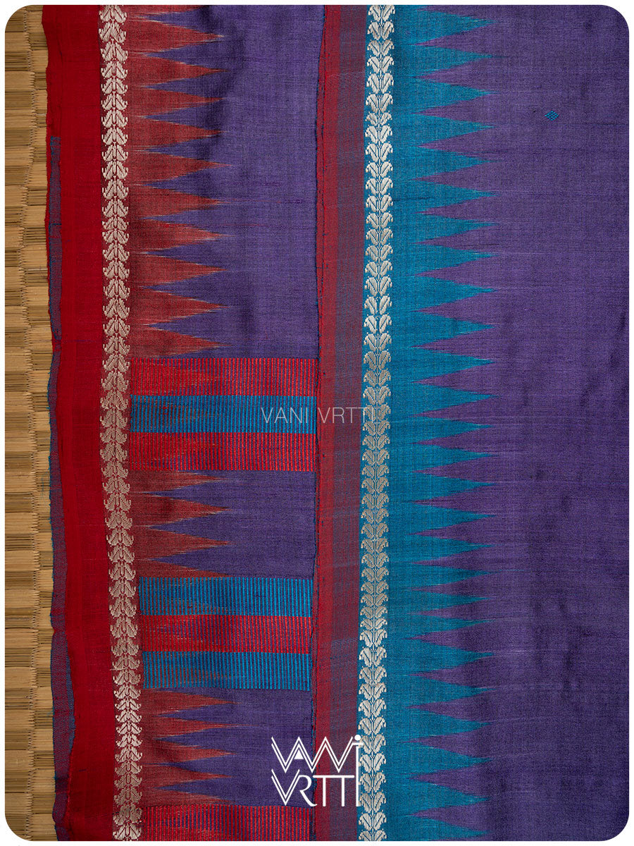 Deep Baingani Tribal Kondha Handspun Tussar Silk Sari