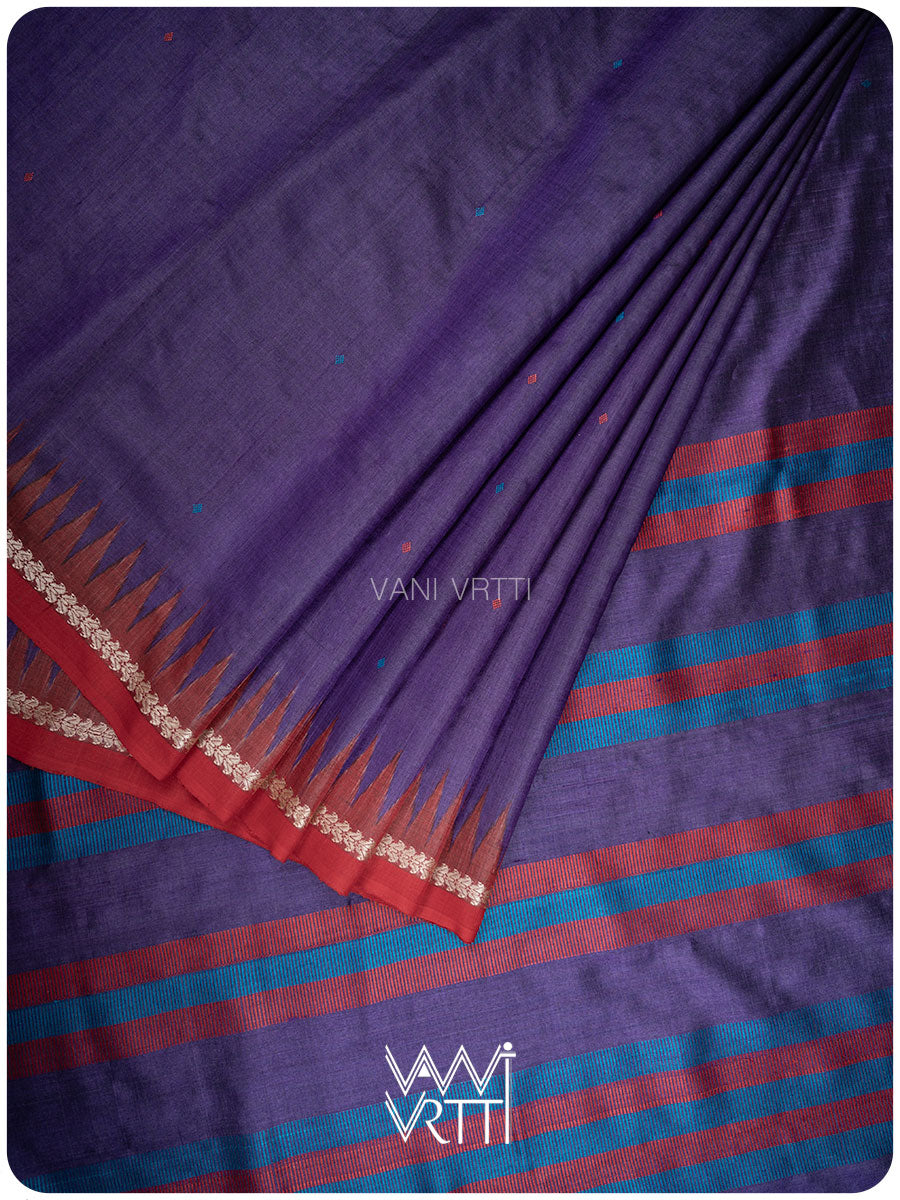 Deep Baingani Tribal Kondha Handspun Tussar Silk Sari