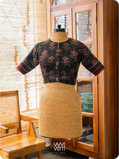 Black Laal Jaba Cotton Ikat Blouse