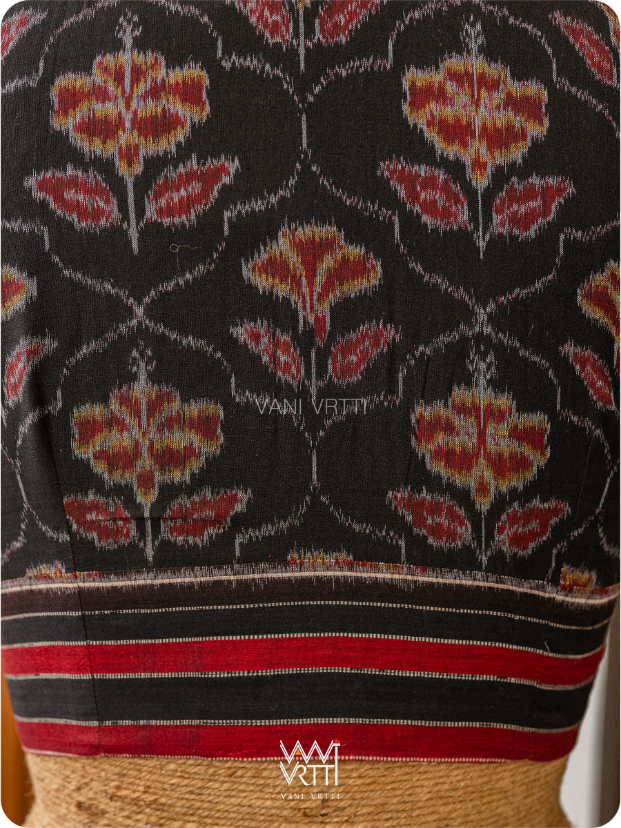 Black Laal Jaba Cotton Ikat Blouse