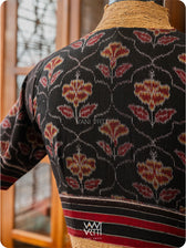 Black Laal Jaba Cotton Ikat Blouse