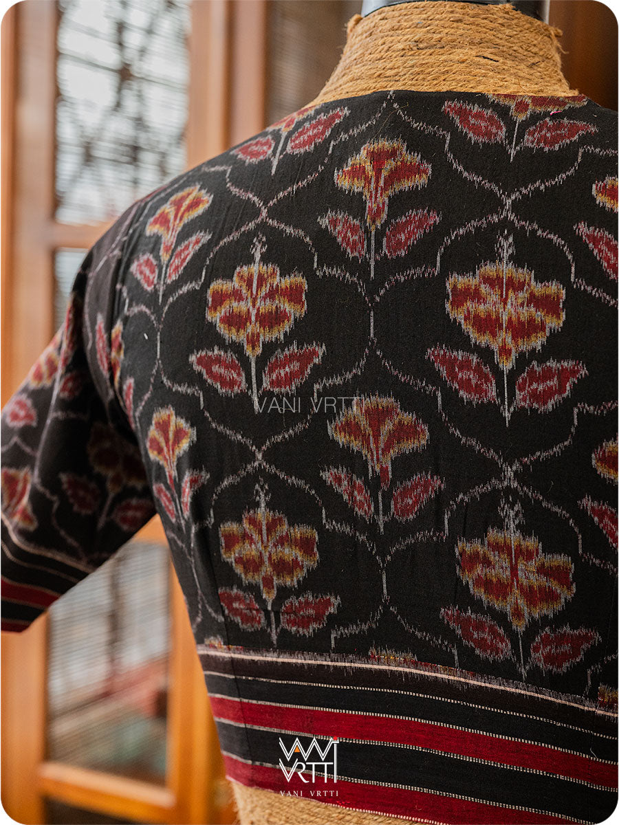 Black Laal Jaba Cotton Ikat Blouse