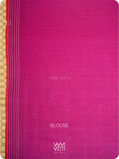 Plum Pink Laal Jaba Single Ikat Fine Cotton Saree