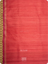 Red Iris Ikat Handspun Tussar Silk Sari