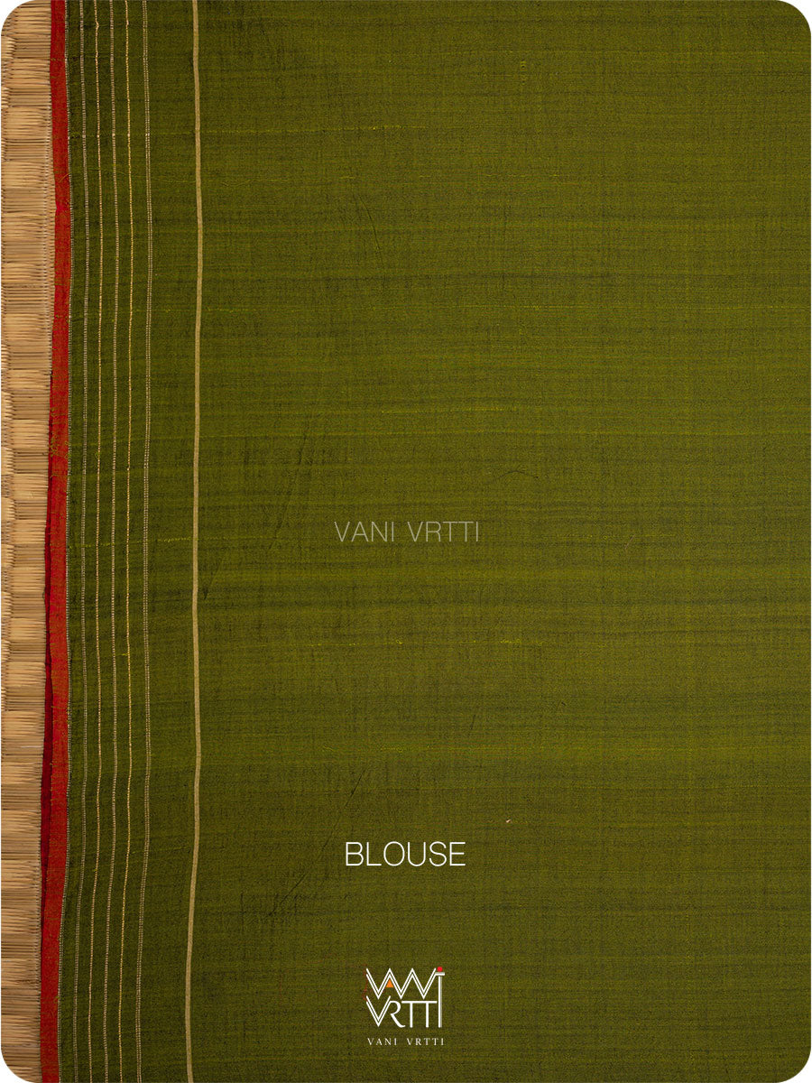 Black Lily Pond Cotton Ikat Saree